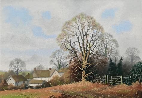 graham painter english high summer riverbank landscape original oil