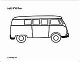 Coloring Bus Pages Vw Printable Volkswagon Printablee Freeology Via sketch template