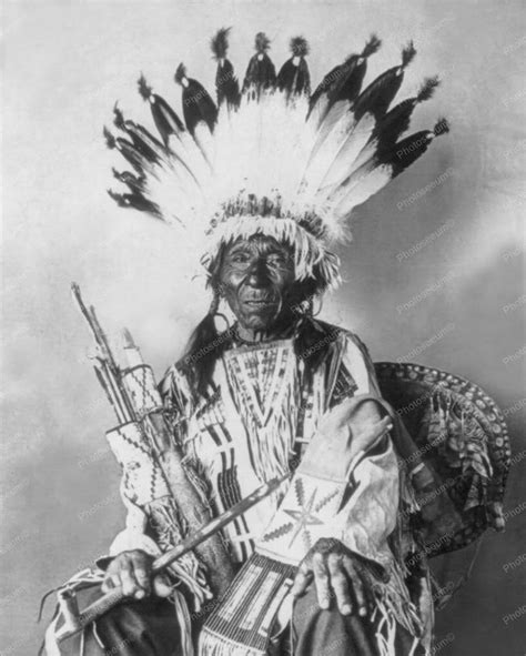 Chief Sioux Native Indian Portrait 8x10 Reprint Of Old Photo Indian