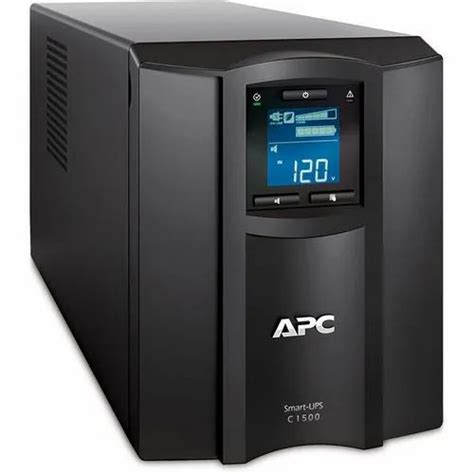 single phase black apc 1500va smart ups battery backup model number c
