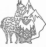 Llama Lamy Kolorowanki Llamas sketch template