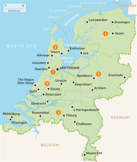 map   netherlands netherlands regions rough guides