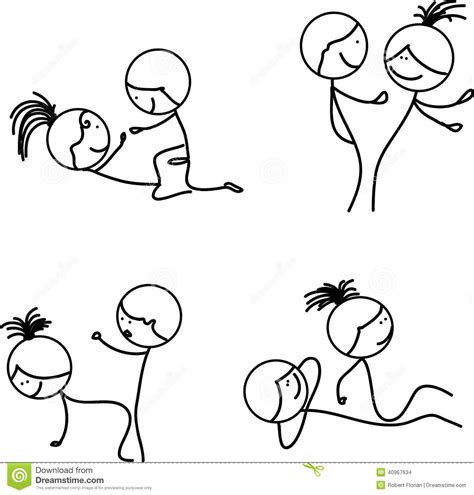 stock images set of sexual positions on a white