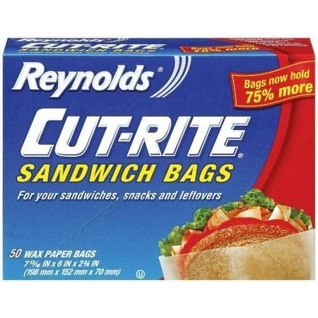 reynolds cut rite wax paper sandwich bags  ct walmartcom