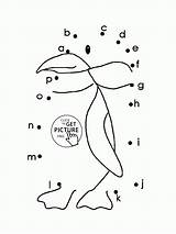 Dots Preschool Printables Verbinden Punto Letters Unir Tots Printen Lijn Punten Peuters Trekken Pinguin Mungfali Afkomstig sketch template