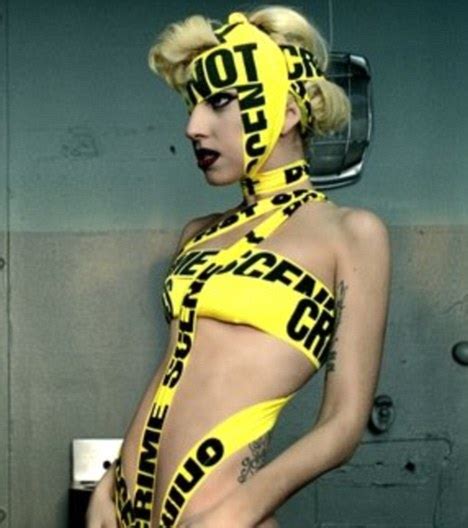 lady gaga appears wrapped in crime scene tape in new video daily mail