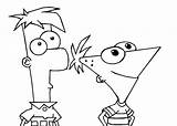 Ferb Phineas Doofenshmirtz Ausmalbild Ninjago Dibujos Isabella sketch template
