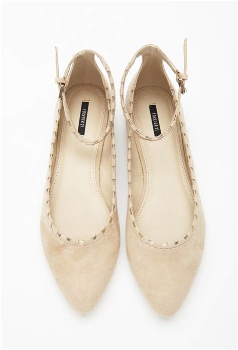 Buckled Faux Suede Flats Faux Suede Flats Ankle Strap Flats Flats