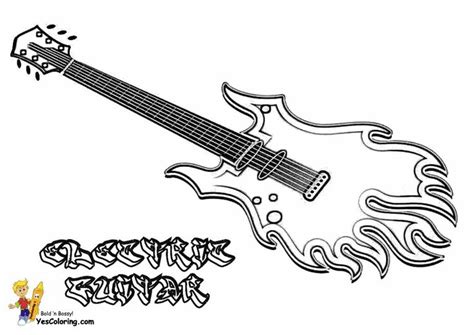 guitar coloring page latest guitar coloring page