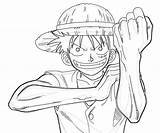 Luffy Piece Coloring Monkey Pages Character Printable Color Print Getcolorings sketch template