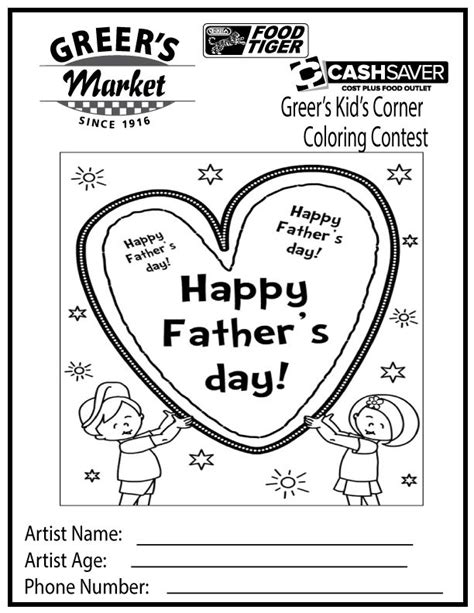fathers day coloring happy fathers day kids corner happy father