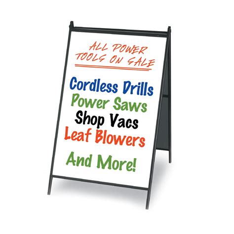 double sided dry erase sidewalk sign carr mclean