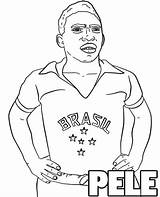 Pele Footballer Pelé Topcoloringpages Athletes Player Sheets sketch template