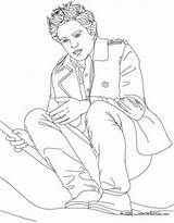 Pattinson Colorear Colouring Cullen Desenho Saga Agachado Hmm Lautner Curioso Hellokids sketch template