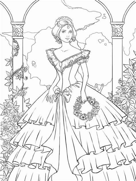 victorian woman coloring pages  printable victorian woman coloring