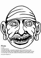 Pirate Mask Coloring Large sketch template