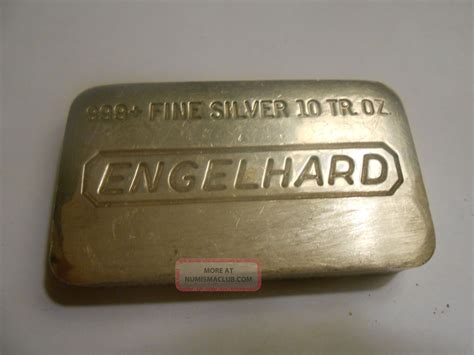 rare engelhard  oz  fine silver loaf style ingot bar  serial