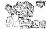 Rescue Bots Transformers Coloring Pages Boulder Line Drawing Printable Color Print sketch template