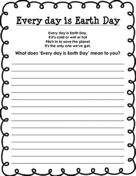 earth day writing prompts  elbees essentials tpt