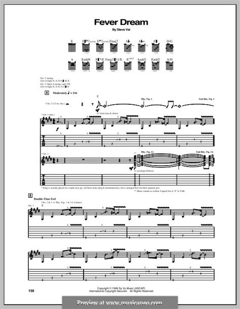 fever dream by s vai sheet music on musicaneo