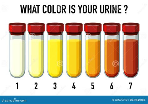 illustration  urine color chart stock vector illustration  learning learn