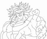 Broly Lineart Legendary sketch template