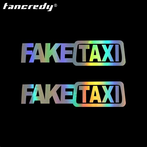 2pcs Fake Taxi Stickers For Car Bumper Stickers Funny Car Stickers And