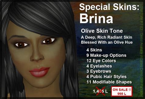 Second Life Marketplace Special Skins On Sale Brina Skin Olive