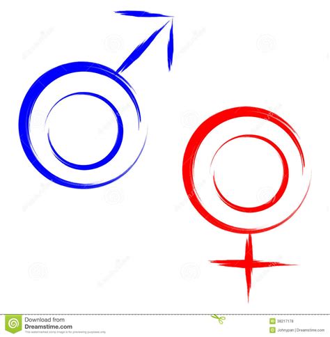 Sex Symbols Man Woman Stock Vector Illustration Of