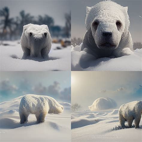 ive   hard    good  realistic polar bear prompt