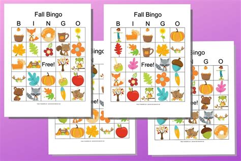 printable fall bingo  prep family fun  artisan life