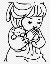 Praying Pinclipart Colouring sketch template