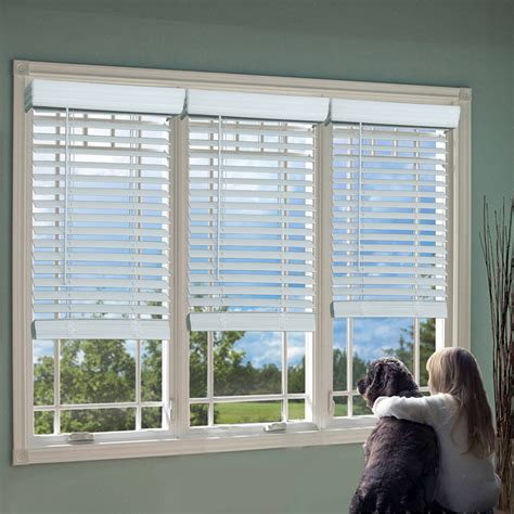 regal estate  cordless faux wood blind white walmartcom walmartcom