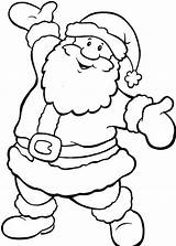 Santa Coloring Pages Cute Christmas Sheets Color Getdrawings sketch template