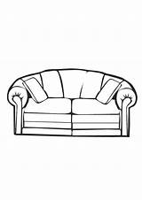 Coloring Sofa Furniture Comfy Couch Big Pages Printable Books Designlooter Popular 800px 76kb sketch template