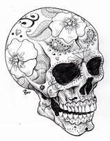 Mandala Pages Coloring Skull Printable Colouring 101coloringpages Tattoos sketch template