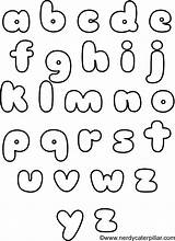 Lowercase Alphabet Nerdycaterpillar Abecedario Tipografias Nerdy Caterpillar sketch template