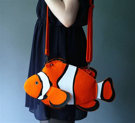 clown fish purse fish bag fish purse colorful bag etsy