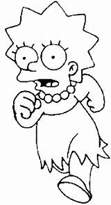 Lisa Simpson Coloring Pages Simpsons Drawing Cartoons Drawings Getdrawings Maggie sketch template