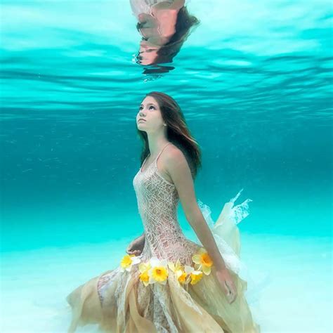 Bahamas Girl Underwater Model Underwater Portrait Underwater Art