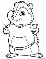 Alvin Chipmunks Coloring Theodore Printable Pages Seville sketch template