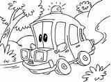 Ambulance Coloring Cartoon Pages Categories Popular Large sketch template