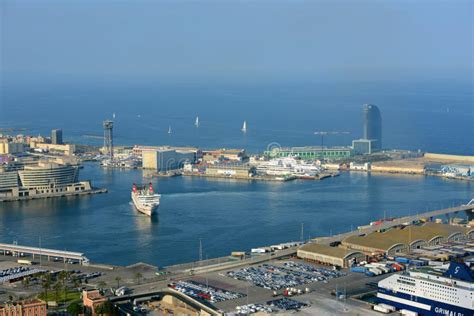 port  barcelona spain editorial photography image  catalunya