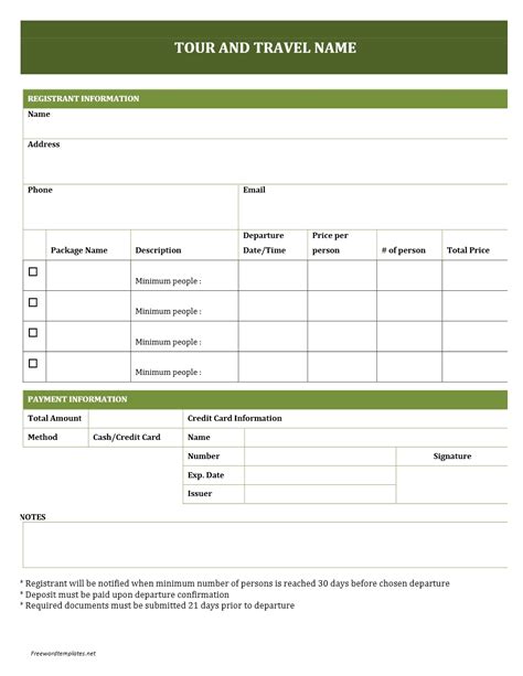 travel booking form