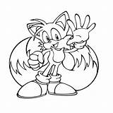 Tails Hedgehog Prower Kleurplaten Ausmalbild Leukvoorkids Coloringcity Sega sketch template