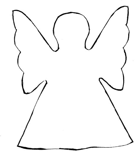 angel template  kids clipart