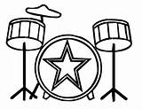 Drum Drawing Musical Coloring Music Kids Instruments Set Instrument Pages Kit Clipart Note Drums Drawings Outline Clip Color Boys Print sketch template