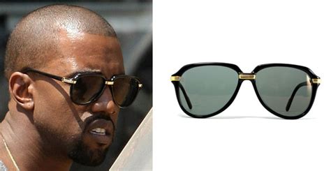 men s fashion flash kanye west s cartier aviator sunglasses fashion