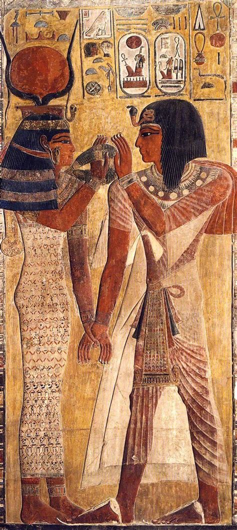 Hathor Goddess Of Love Welcomes Pharoah Seti I Tomb Relief Etsy