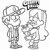 Coloring Gravity Falls Dipper Mabel Pages Pines Fun Disney Fall Drawings Choose Board Line Sheet sketch template